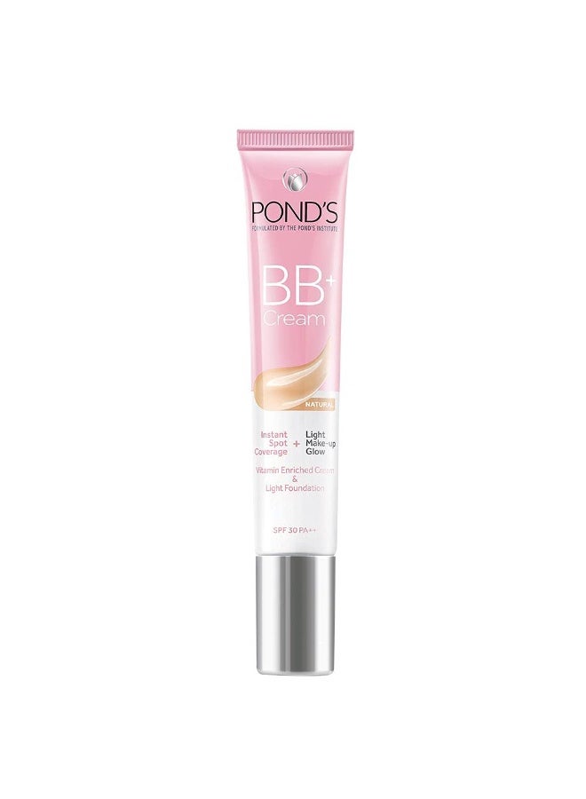 POND'S BB+ Cream | Instant Spot Coverage | Light Make-up Glow | Natural 18g - Image 1
